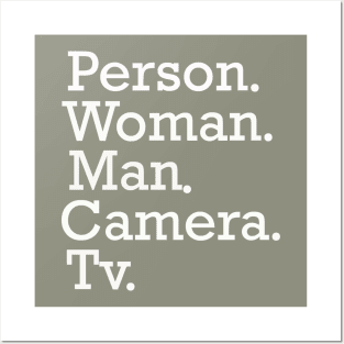 person woman man camera tv shirt, camera man gift shirt T-Shirt Posters and Art